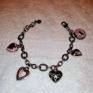 BRIGHTON Loving Hearts Charm Bracelet !